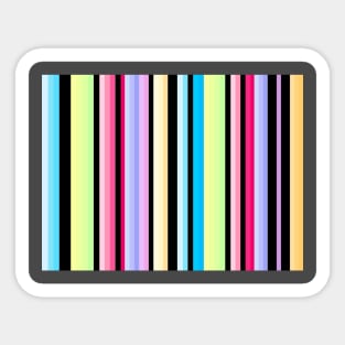 Pastels barcode Abstract Art by Orchid 12 Sticker